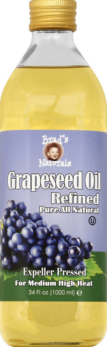 slide 2 of 2, Brad's Organic Grapeseed Oil 34 oz, 34 oz