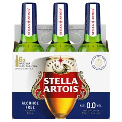 Stella Artois Liberté Non-Alcoholic Beer, 6 Pack Bottles