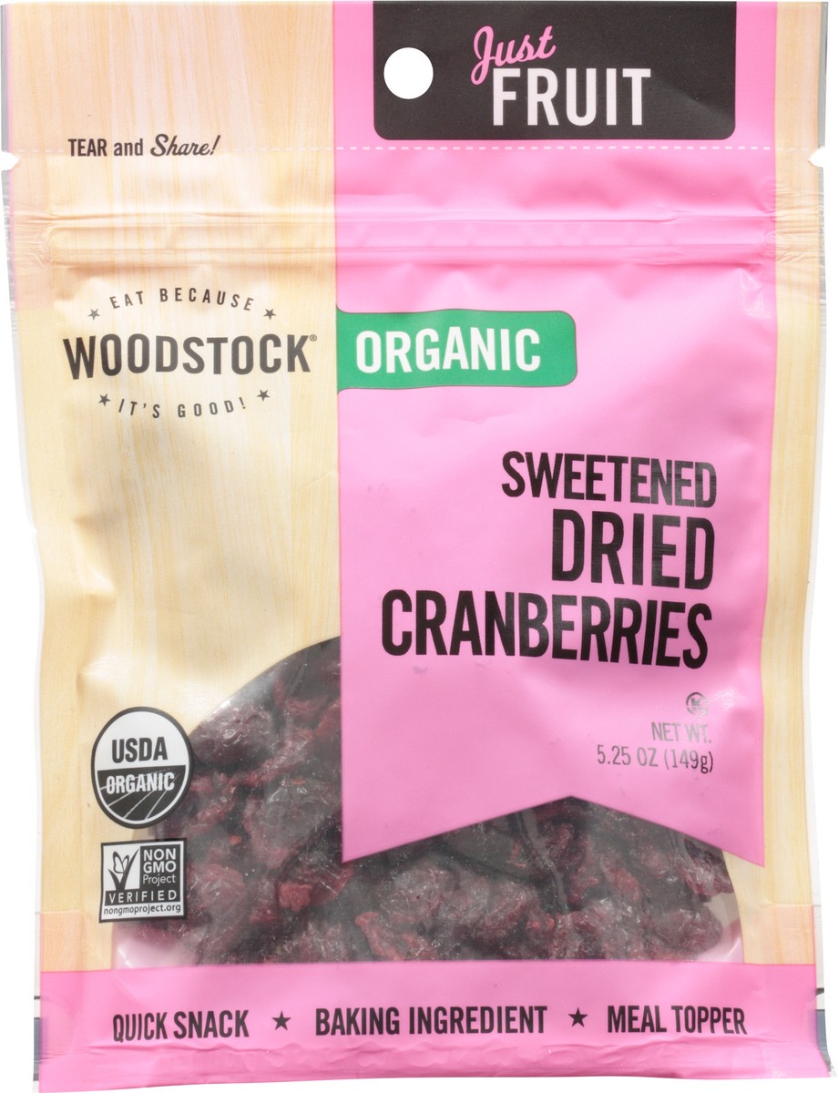 slide 6 of 9, Woodstock Farms Organic Sweetened Cranberries, 5.25 oz