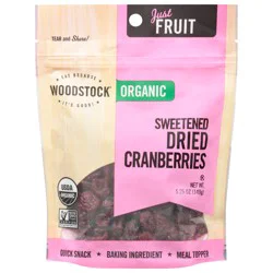 Woodstock Organic Sweetened Dried Cranberries 5.25 oz