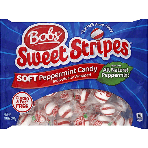 slide 3 of 3, Bobs Bob's Sweet Stripes Soft Peppermint Candy, 10 oz