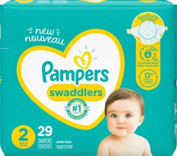Pampers Swaddlers Jumbo Pack 2 (12-18 lb) Diapers 29 ea
