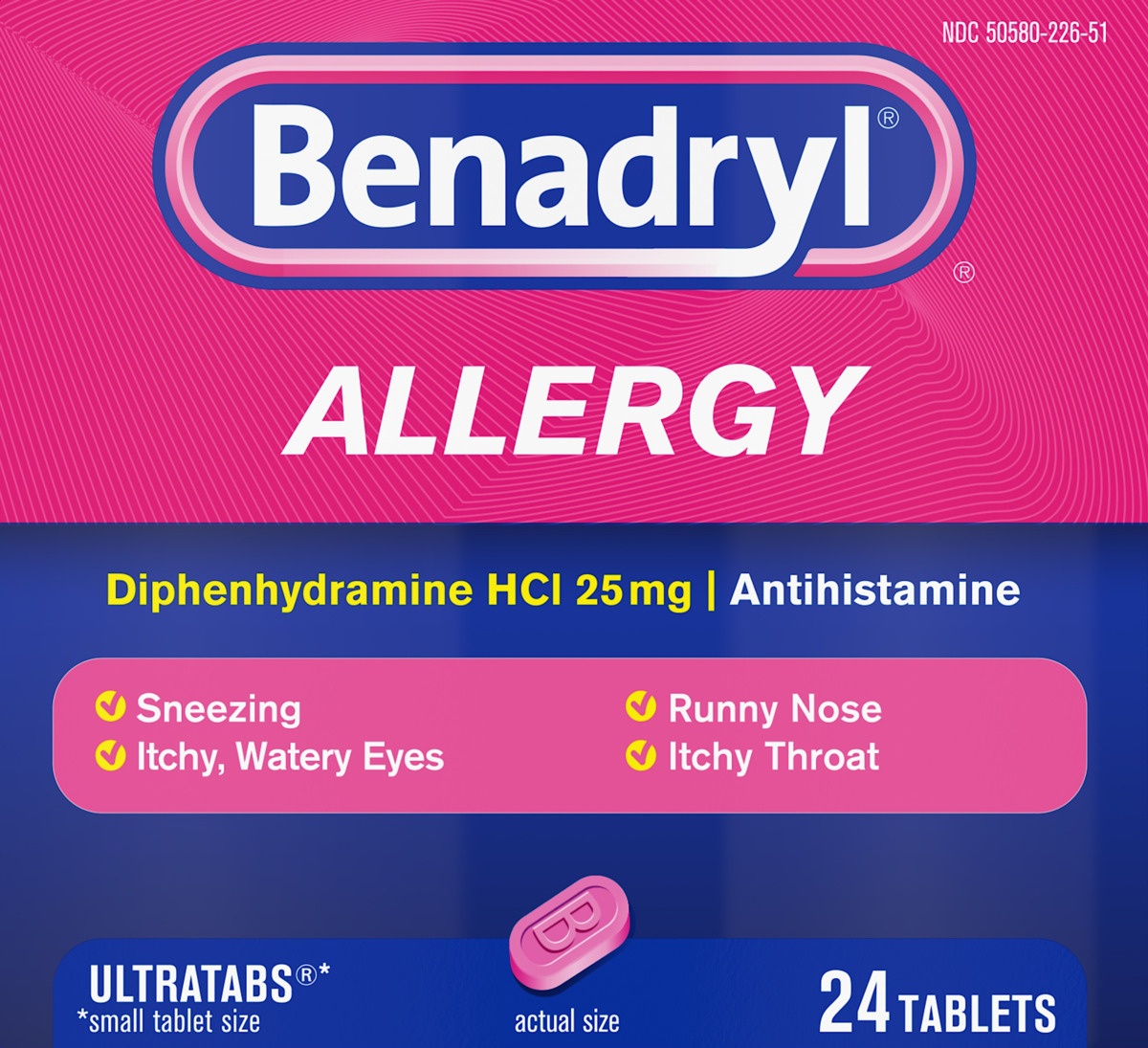slide 4 of 5, Benadryl Allergy Ultratab Tablets, 24 ct
