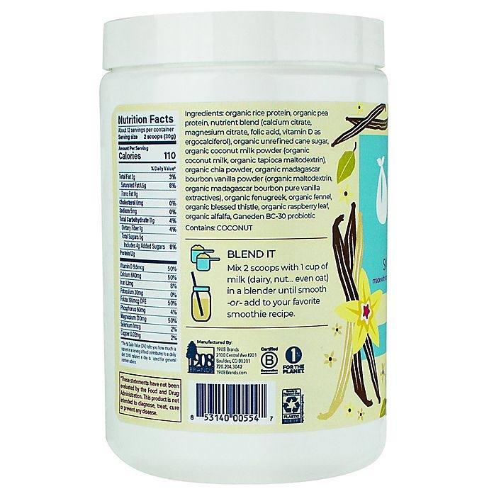 slide 2 of 2, Bundle Organics Vanilla Bean Nursing Smoothie Mix, 13 oz