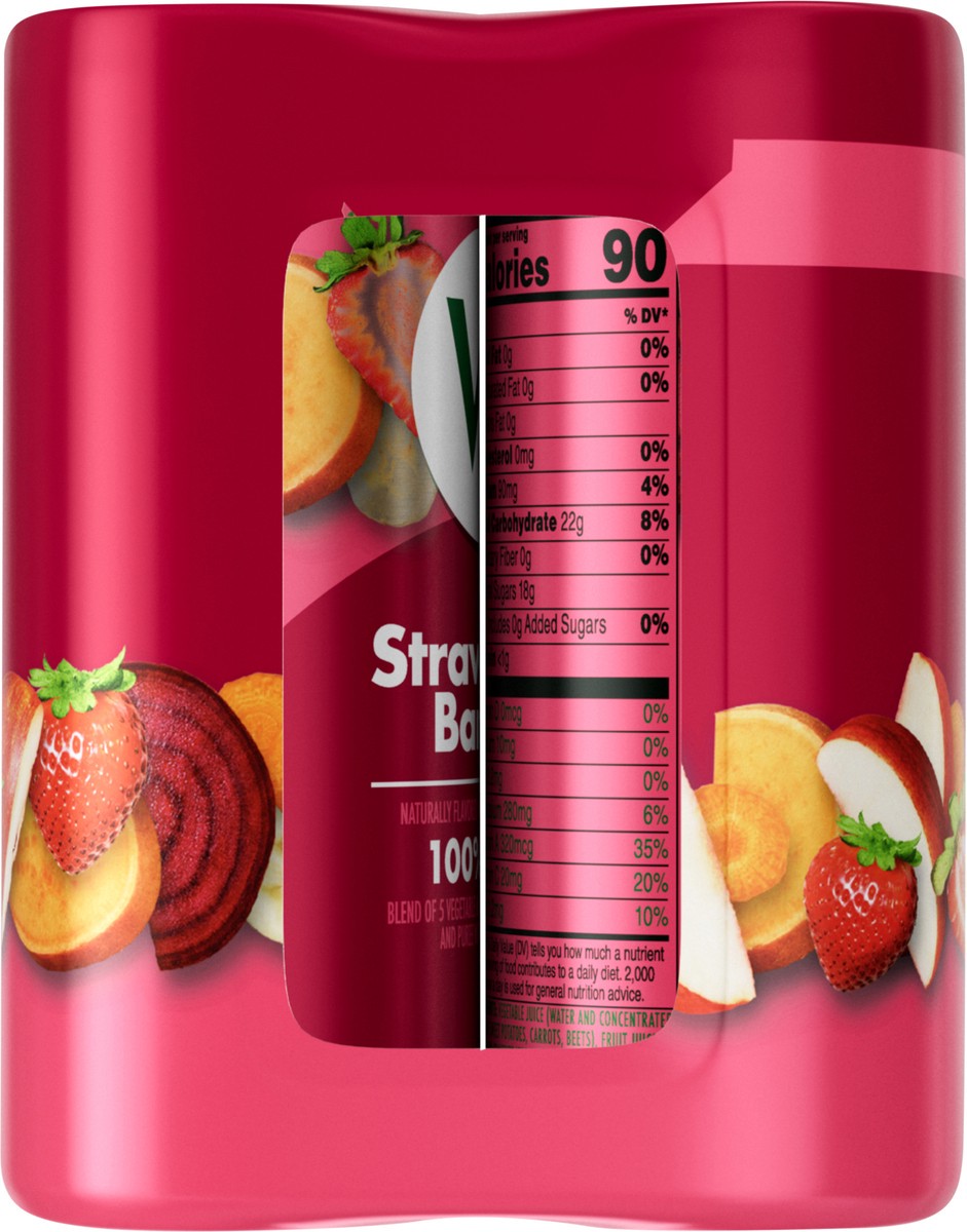 slide 12 of 13, V8 Strawberry Banana 100% Fruit and Vegetable Juice, 8 fl oz Can (6 Pack), 6 ct; 8 oz