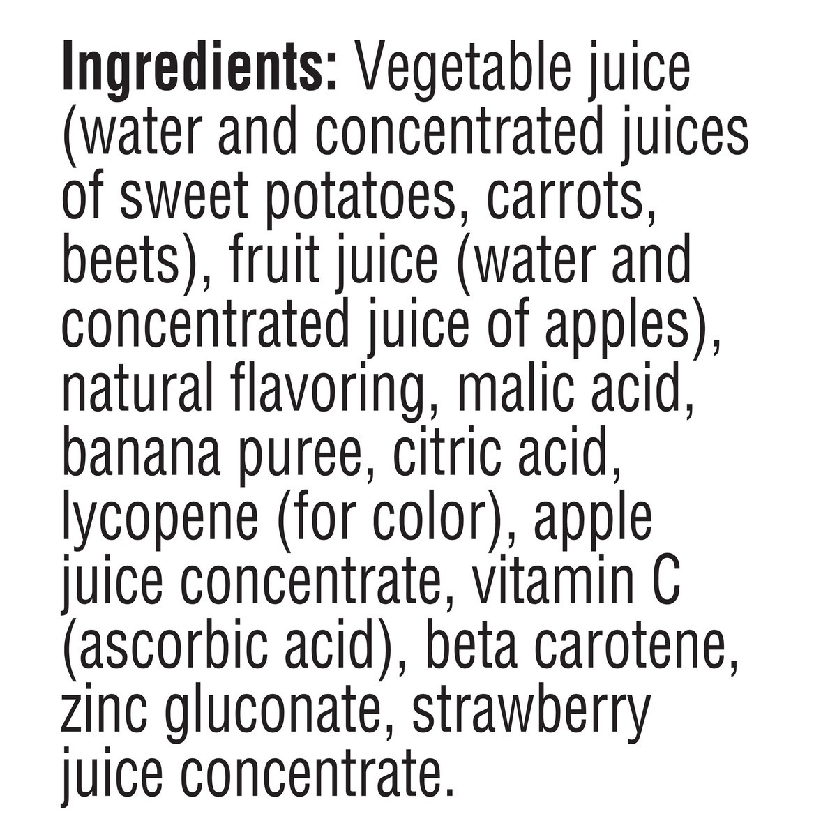 slide 13 of 13, V8 Strawberry Banana 100% Fruit and Vegetable Juice, 8 fl oz Can (6 Pack), 6 ct; 8 oz