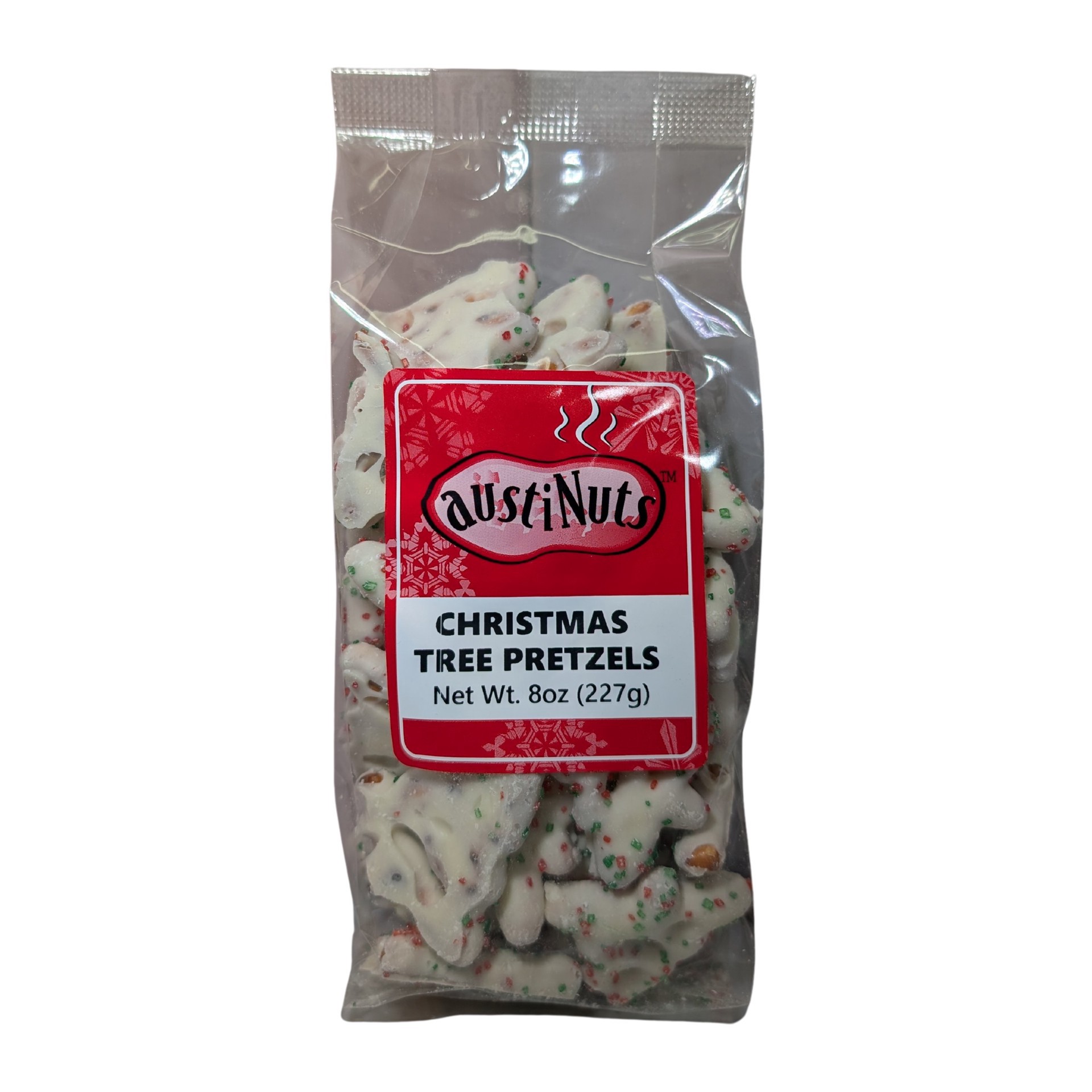 slide 1 of 1, Austinuts Christmas Tree Pretzels, 8 oz