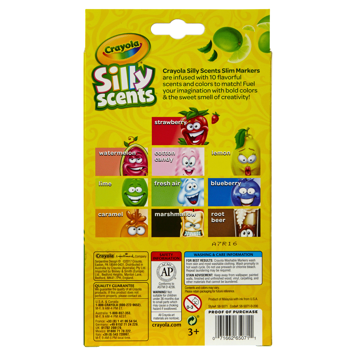 slide 6 of 7, Crayola Slim Fine Markers Silly Scents, 10 ct
