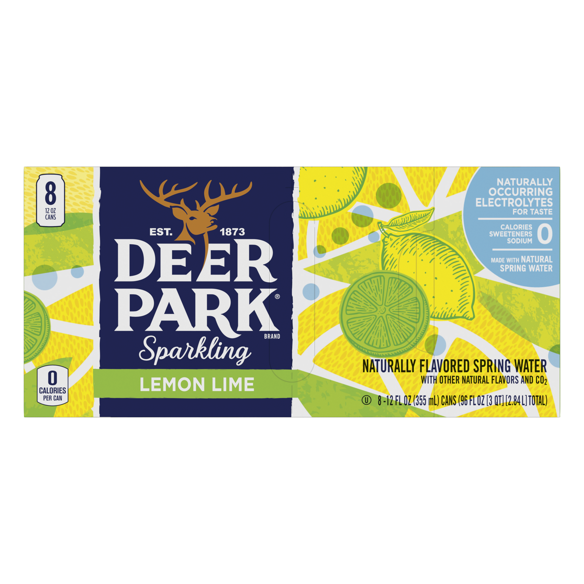 slide 2 of 5, Deer Park Sparkling Water, Lemon Lime- 12 oz, 12 oz