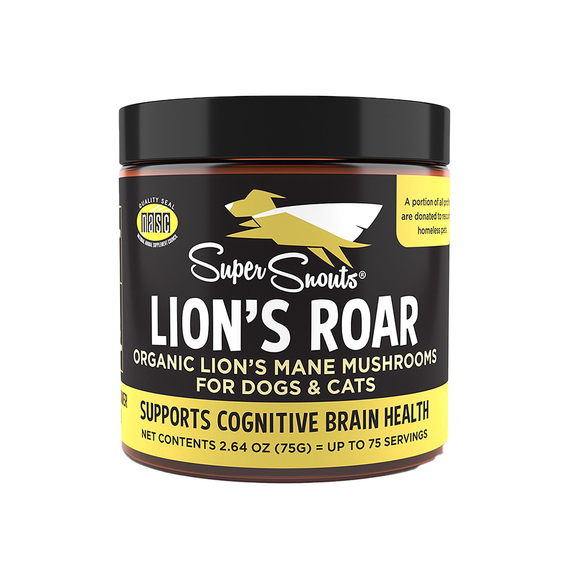 slide 1 of 1, Supersnouts Super Snouts Lion's Roar Supplements for Dog and Cat, 75 mg