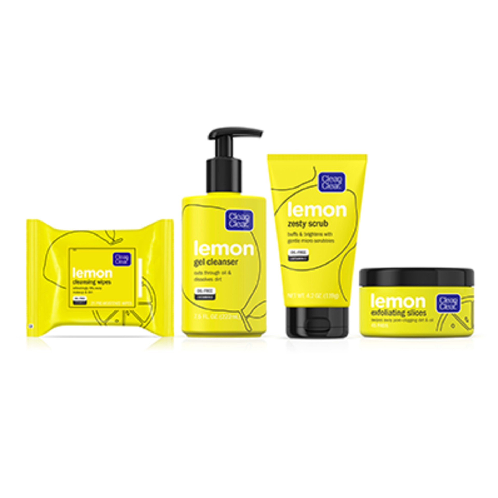 slide 2 of 5, Clean & Clear Brightening Gel Facial Cleanser with Vitamin C, Lemon Extract & Glycerin, Oil-Free Daily Cleansing Face Wash Gel to Brighten Skin, Cleanse Oil & Dissolve Dirt, 7.5 oz, 7.50 fl oz