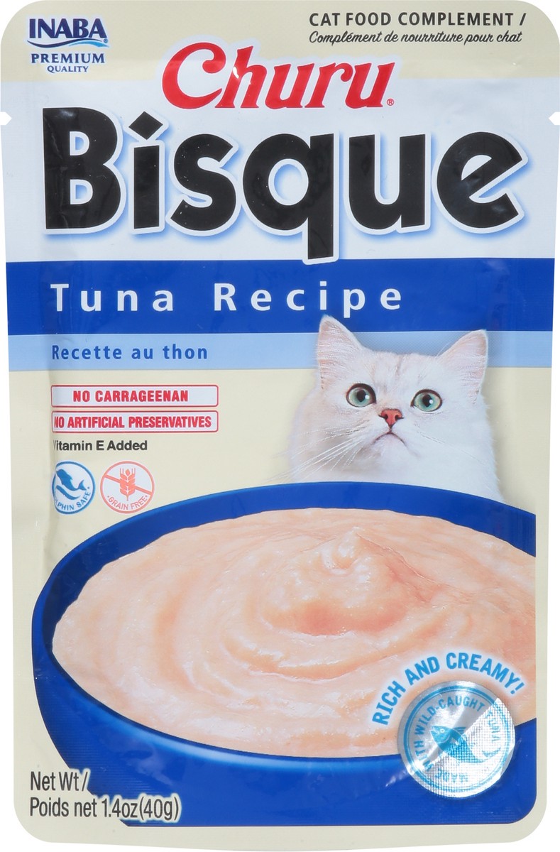 slide 4 of 16, Inaba Churu Bisque for Cats, Creamy Lickable Purée Side Dish with Vitamin E, 1.4 Ounces, Tuna Recipe, 1 ct