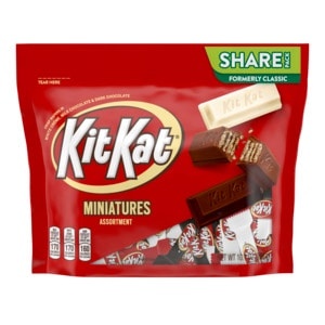 slide 1 of 1, KIT KAT Miniatures Wafer Bar Assortment Candy, 10.1 Oz, 114 oz
