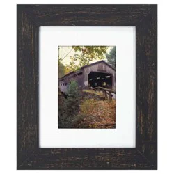 Malden Manhattan Black Rough Matted 5x7/8x10 Photo Frame
