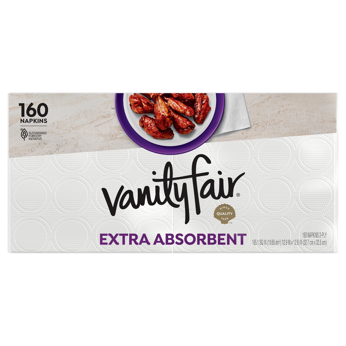 slide 1 of 7, Vanity Fair Extra Absorbent Paper Napkins, 160 Count, 160 ct
