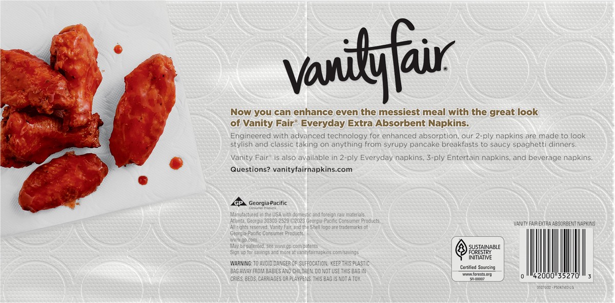 slide 5 of 7, Vanity Fair Extra Absorbent Paper Napkins, 160 Count, 160 ct