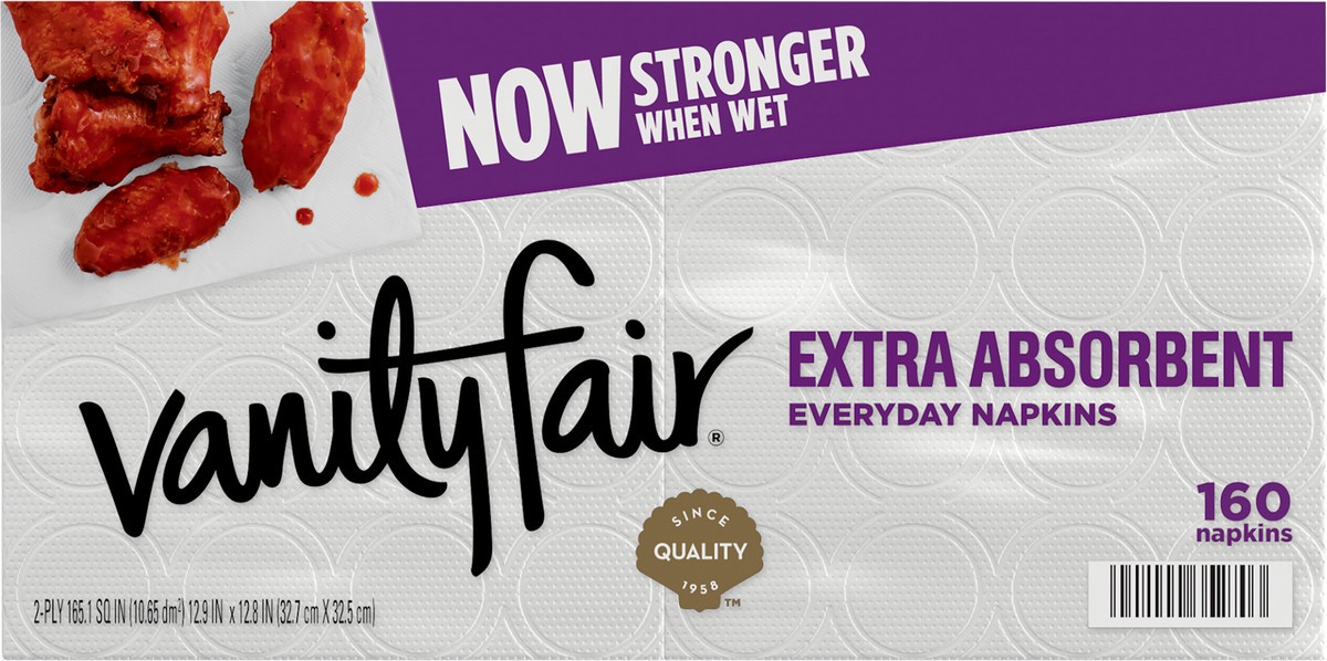 slide 2 of 7, Vanity Fair Extra Absorbent Paper Napkins, 160 Count, 160 ct