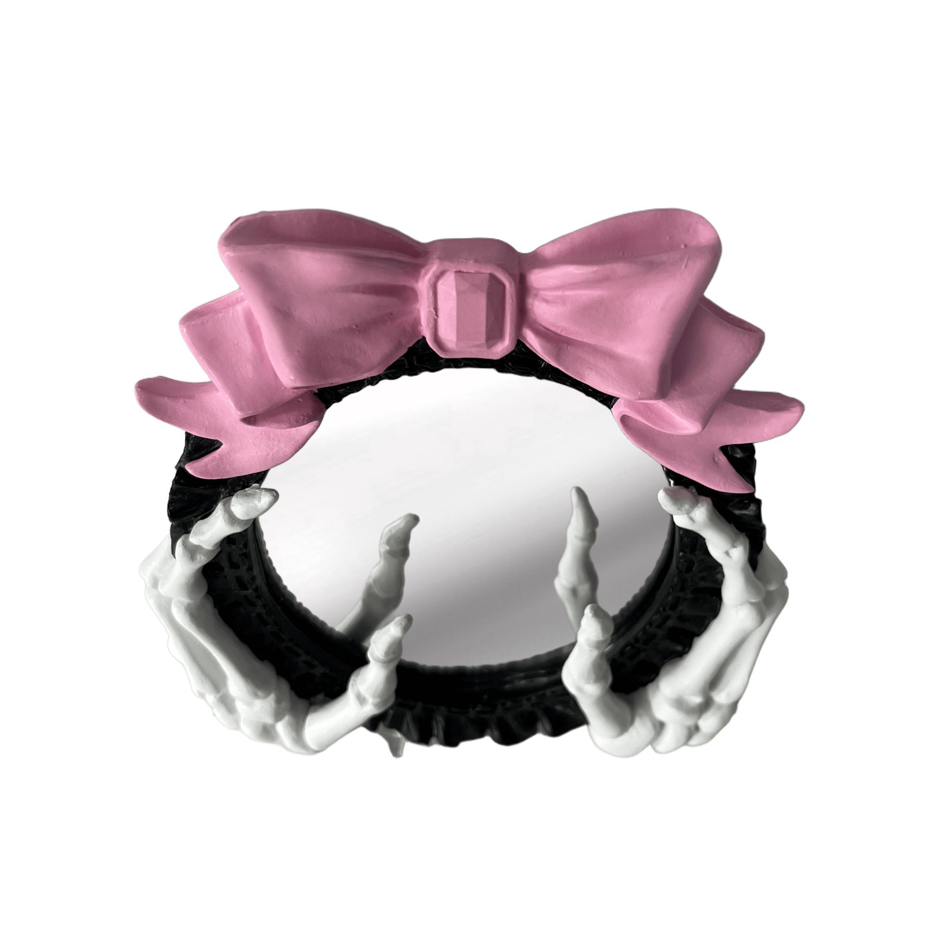 slide 2 of 3, 7.75" Skeleton Hand Tabletop Mirror By Ashland, 7.75 in