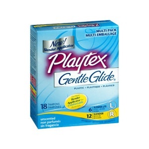 slide 1 of 1, Playtex Gentle Glide Tampons Unscented Multi-Pack, 18 ct