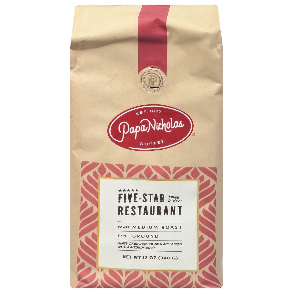 slide 1 of 1, PapaNicholas Coffee Medium Roast Ground Five-Star Restaurant Coffee - 12 oz, 12 oz