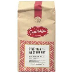 PapaNicholas Coffee Medium Roast Ground Five-Star Restaurant Coffee - 12 oz