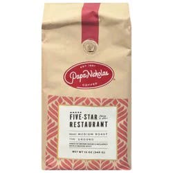 PapaNicholas Coffee Medium Roast Ground Five-Star Restaurant Coffee - 12 oz