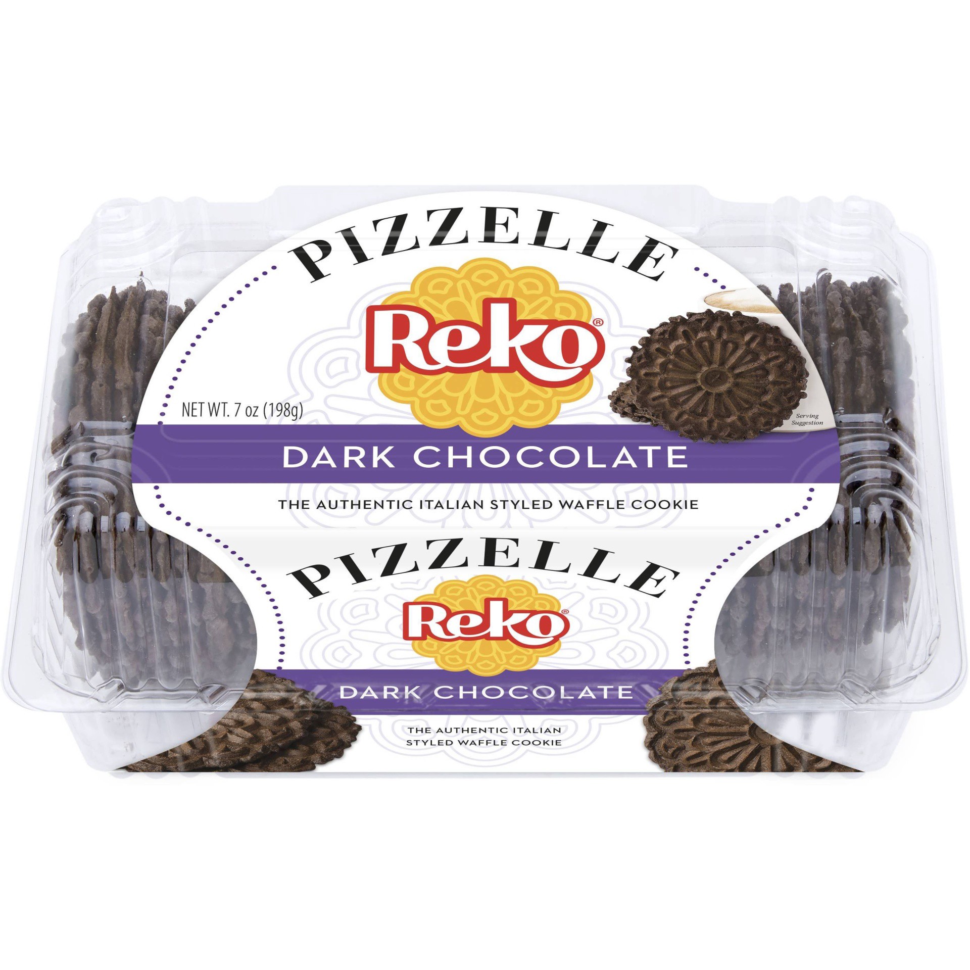 slide 1 of 3, Reko Pizzelle Italian Waffle Cookies Dark Chocolate - 4ct/7oz, 4 ct; 7 oz