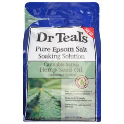 Dr Teal''s Pure Epsom Salt Cannabis Sativa Hemp Seed Oil Soaking Solution 3 lb