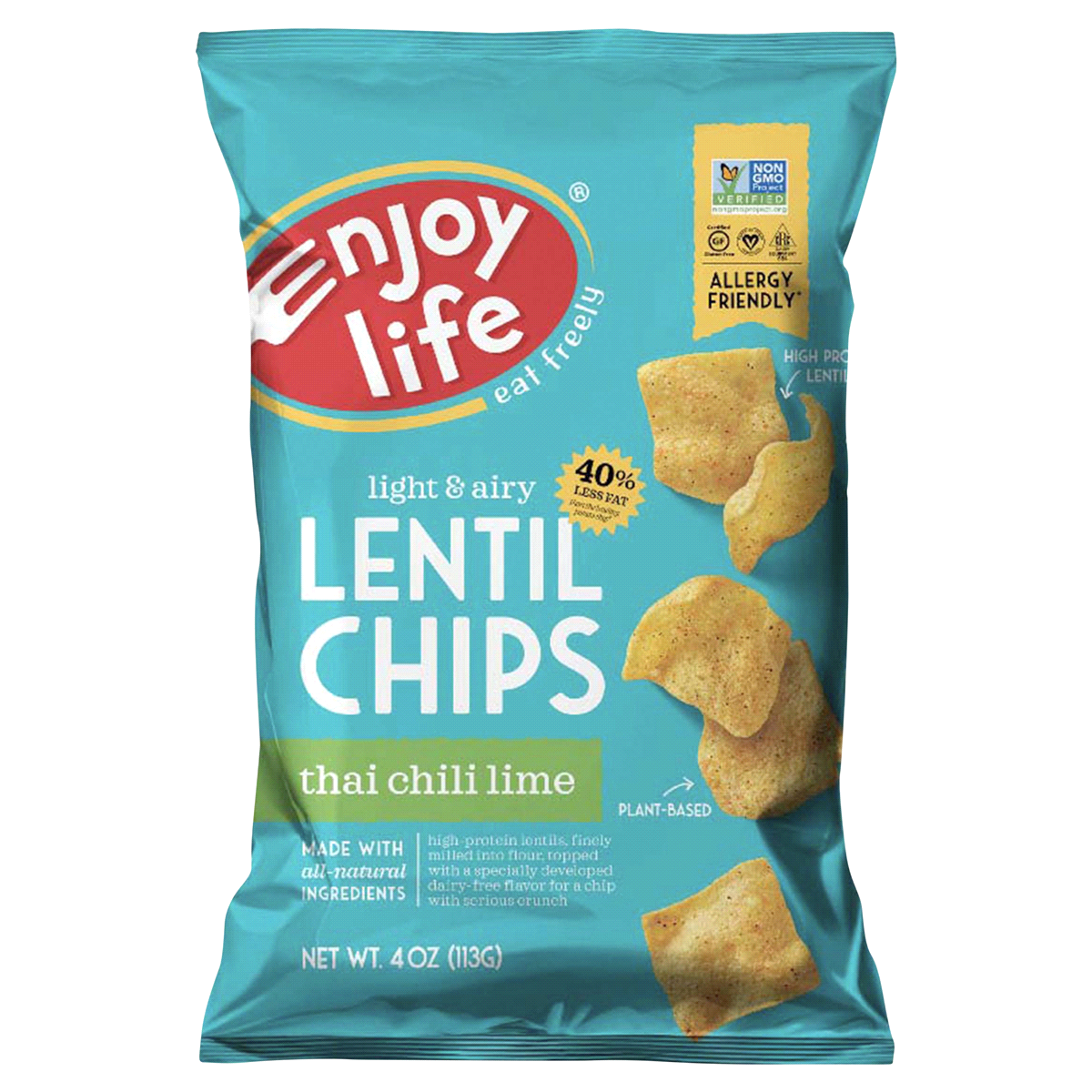 slide 1 of 1, Enjoy Life Plentils Thai Chili Lime Lentil Chips, 4 oz