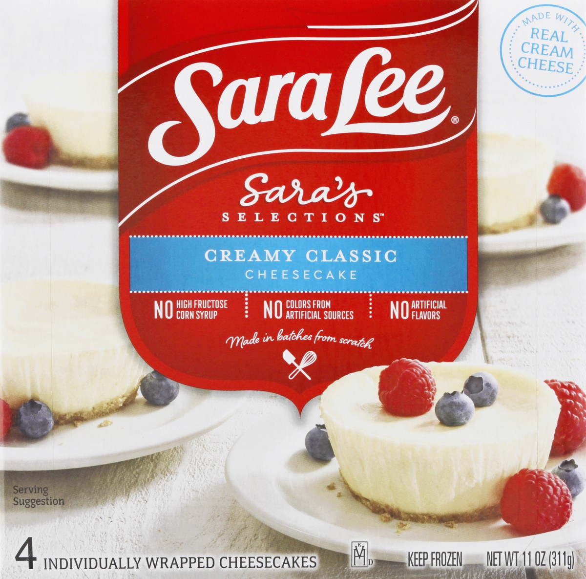 slide 9 of 12, Sara Lee Sara's Selections Creamy Classic Cheesecake 4 ea, 4 ct