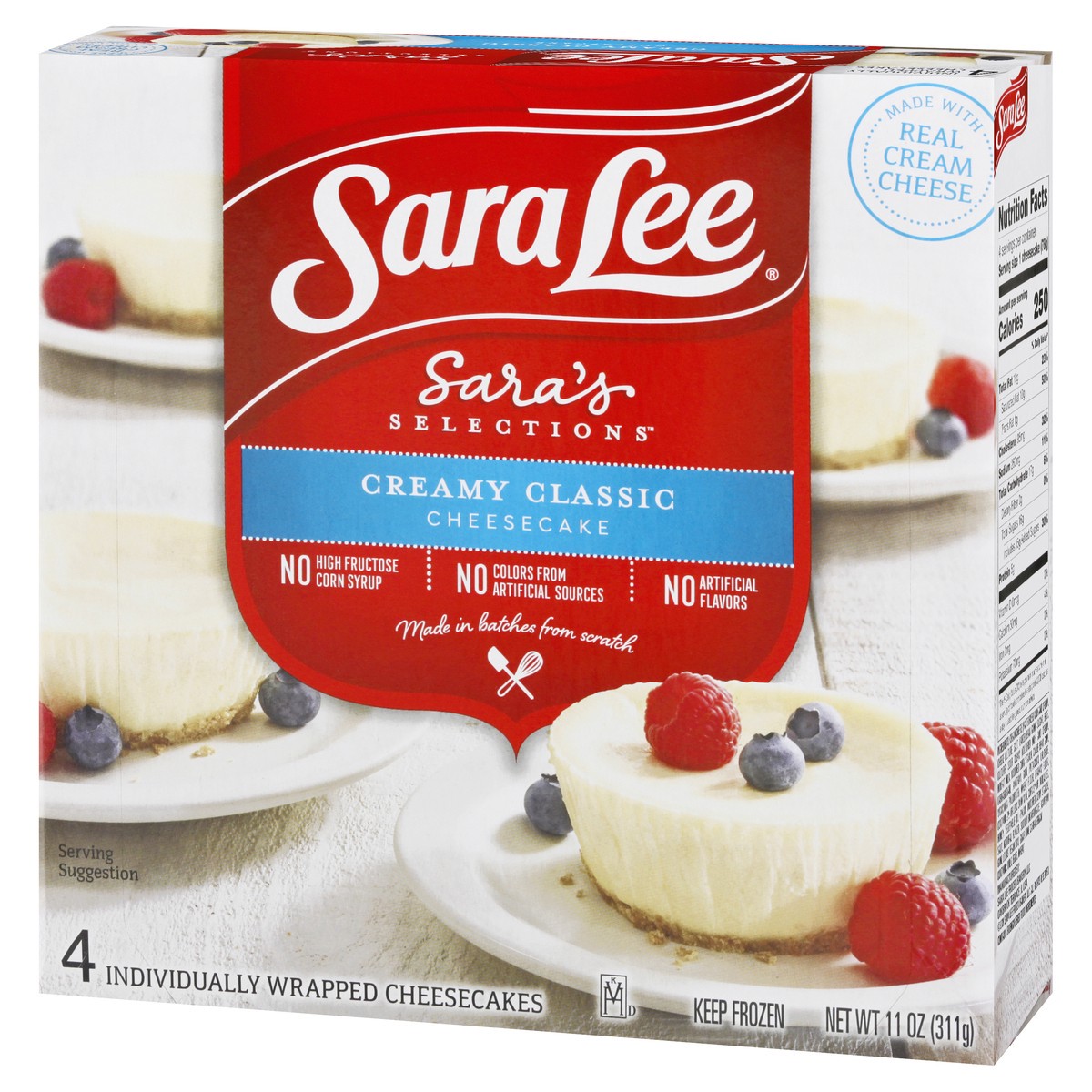 slide 10 of 12, Sara Lee Sara's Selections Creamy Classic Cheesecake 4 ea, 4 ct