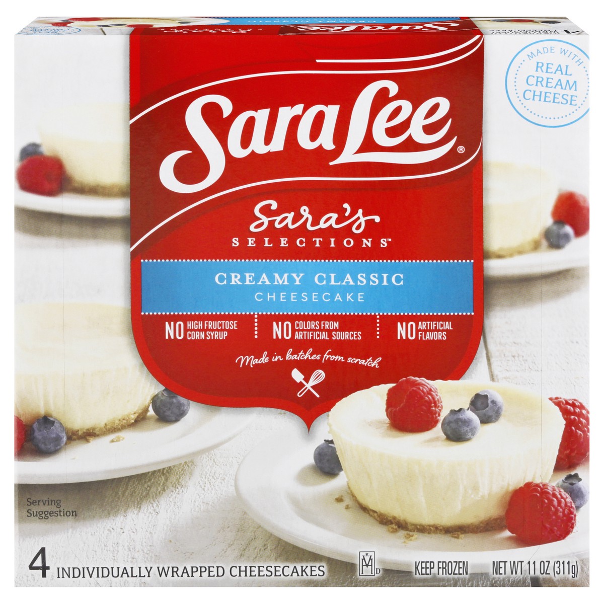 slide 1 of 12, Sara Lee Sara's Selections Creamy Classic Cheesecake 4 ea, 4 ct