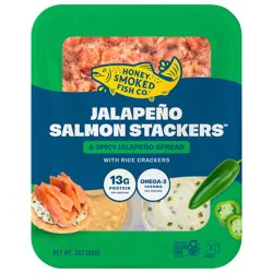 Honey Smoked Fish Co. Honey Smoked Salmon 3 oz Jalapeño Salmon Stackers