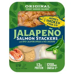 Honey Smoked Fish Co. Honey Smoked Salmon 3 oz Jalapeño Salmon Stackers