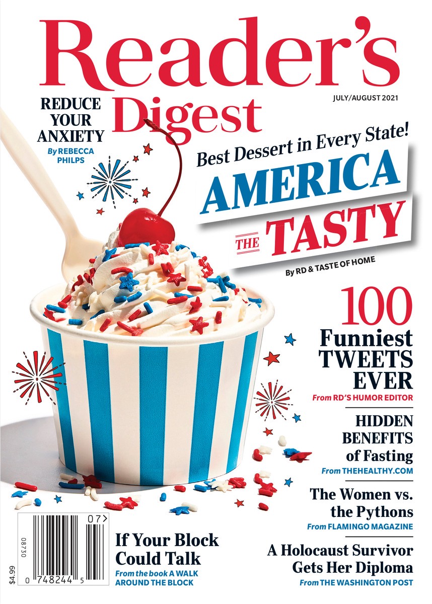slide 2 of 3, Reader's Digest Magazine, America The Tasty, July/August 2021, 1 ct