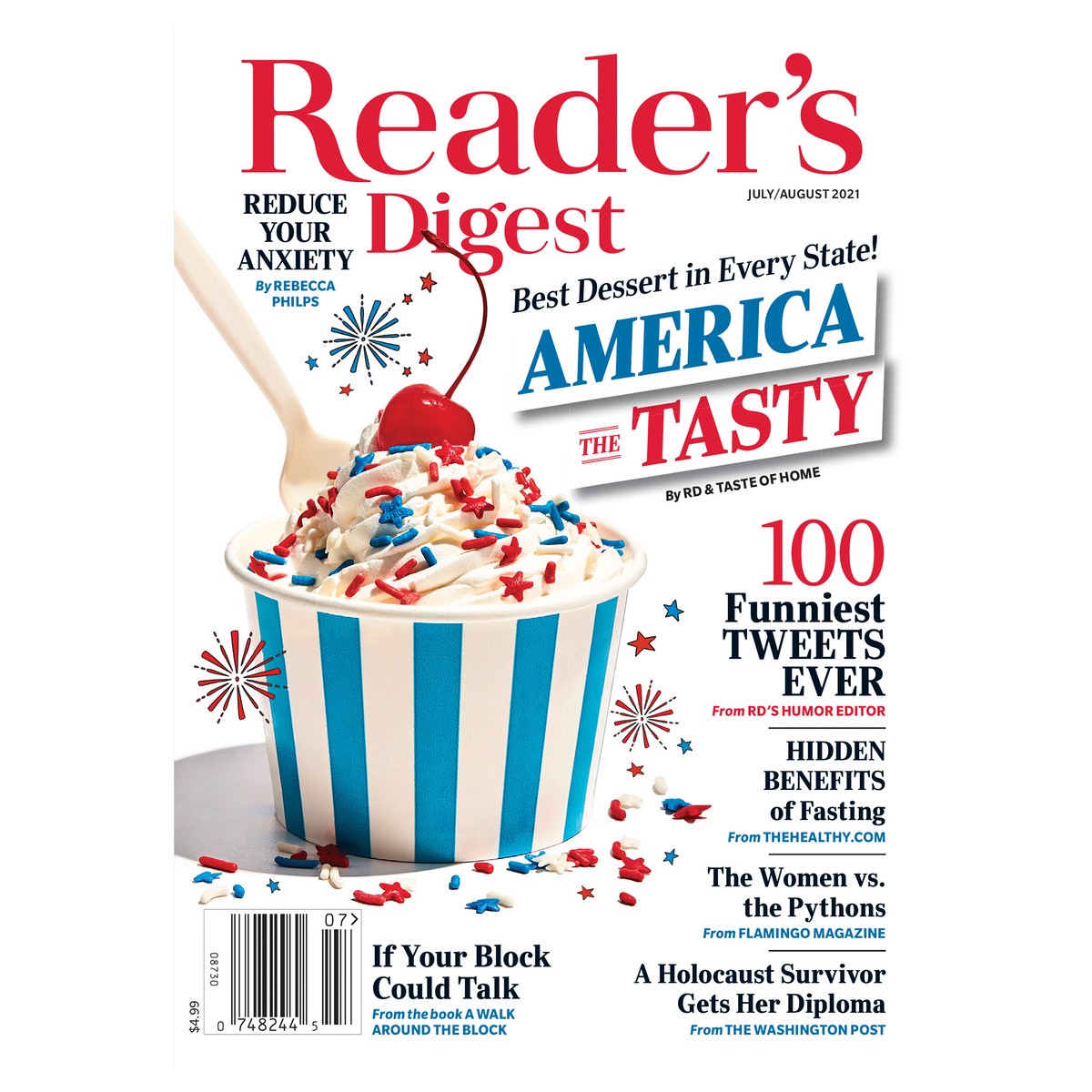 slide 3 of 3, Reader's Digest Magazine, America The Tasty, July/August 2021, 1 ct