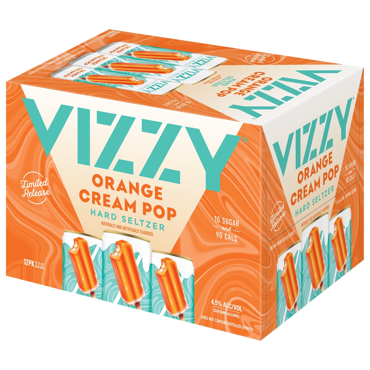 slide 3 of 9, Vizzy Orange Cream Pop Hard Seltzer 12 - 12 fl oz Cans, 12 ct; 12 oz