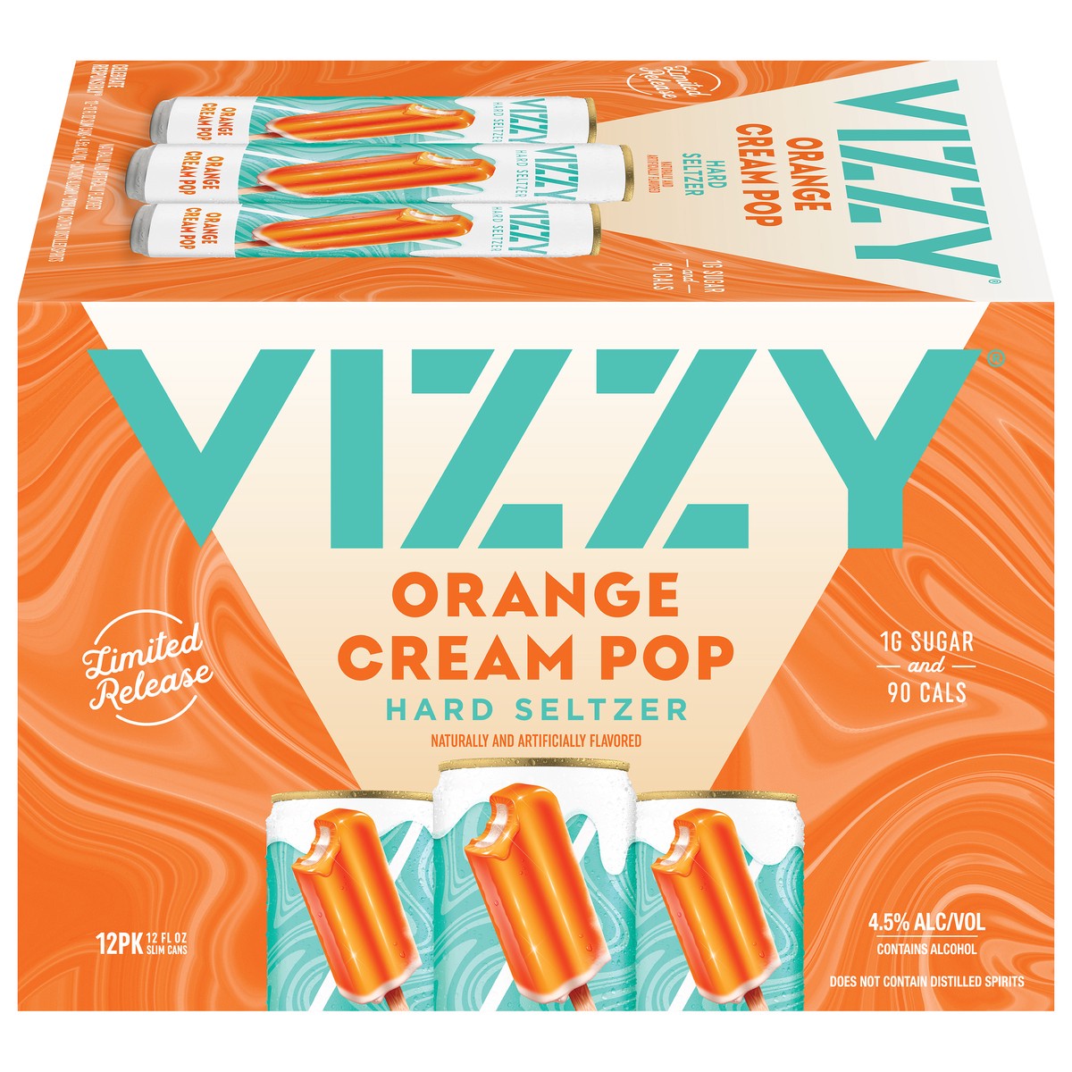 slide 1 of 9, Vizzy Orange Cream Pop Hard Seltzer 12 - 12 fl oz Cans, 12 ct; 12 oz