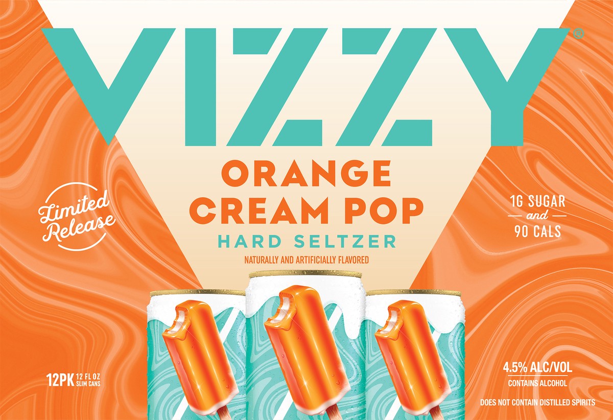 slide 7 of 9, Vizzy Orange Cream Pop Hard Seltzer 12 - 12 fl oz Cans, 12 ct; 12 oz