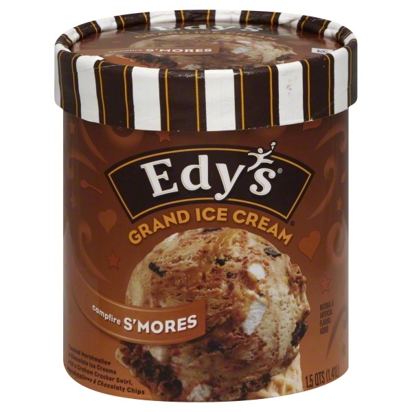 slide 1 of 1, Edy's Grand S'mores Ice Cream, 1.5 qt