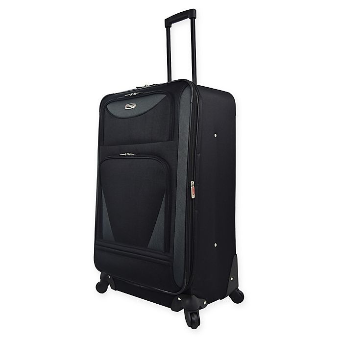 slide 1 of 1, Traveler's Club Luggage Travelers Club Sky-View II Expandable Spinner - Black, 28 in