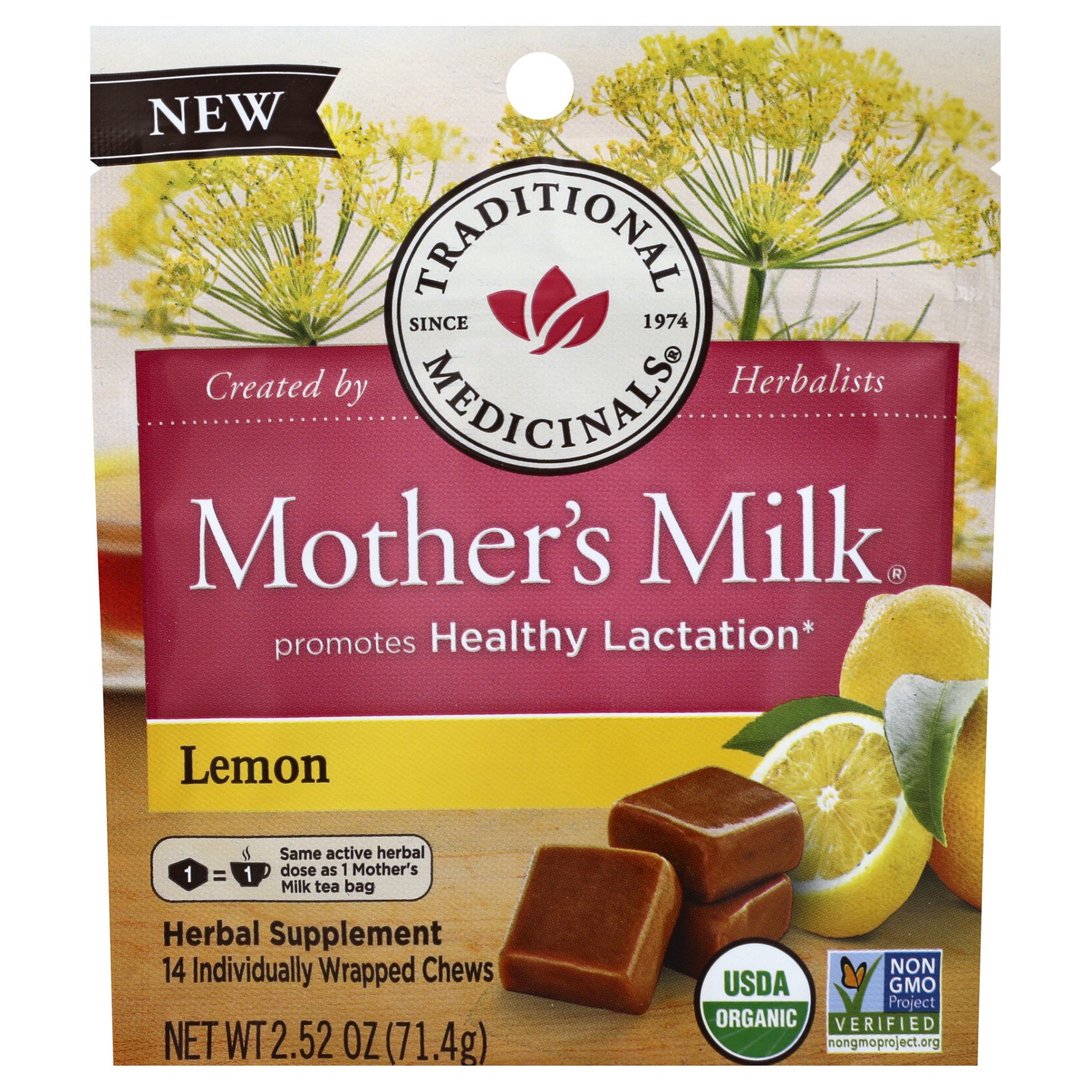 slide 1 of 1, Traditional Medicinals Mothers Milk Lemon - 2.52 oz, 2.52 oz