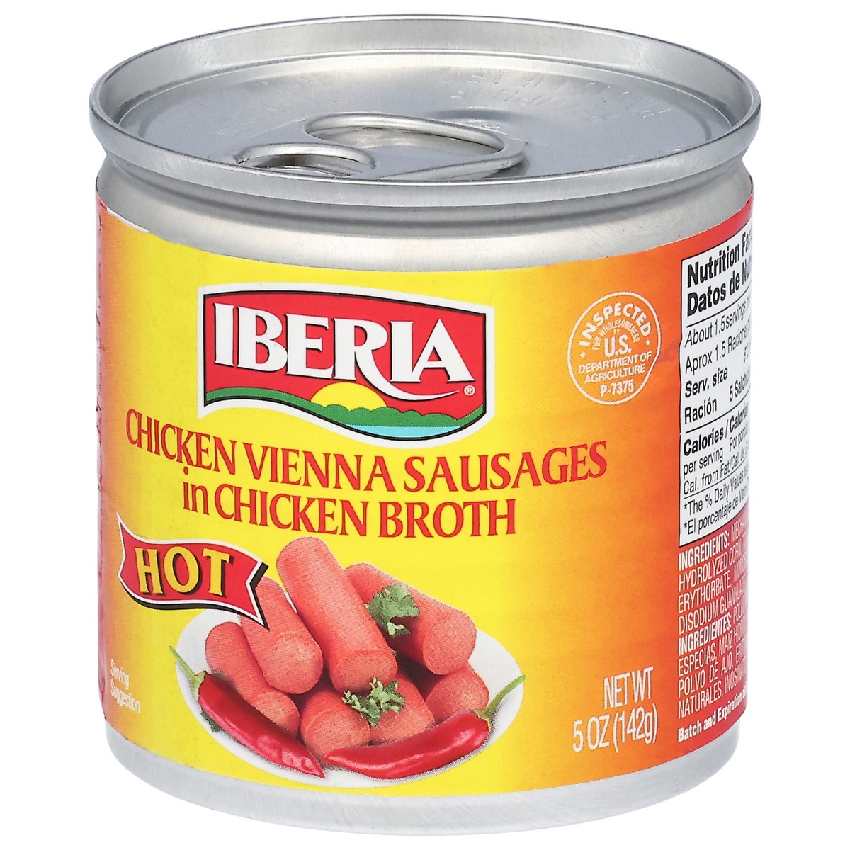 slide 4 of 13, Iberia Hot Chicken Vienna Sausages in Chicken Broth 5 oz, 5 oz