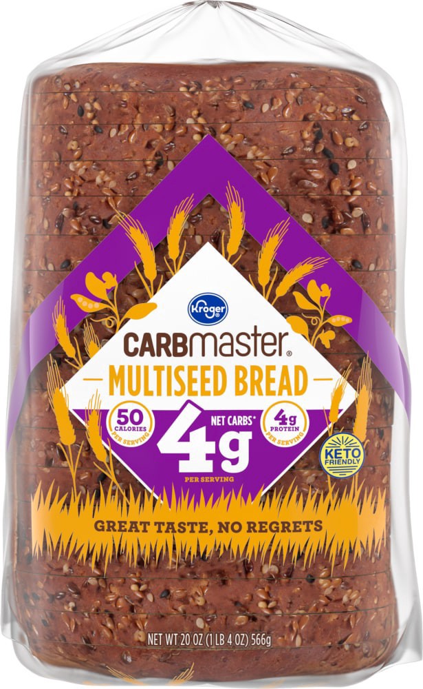 slide 4 of 5, Kroger Carbmaster Multi Seed Bread, 20 oz