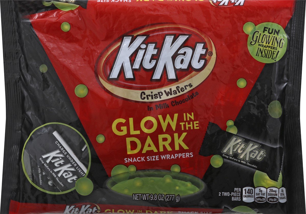 slide 4 of 8, Kit Kat Glow Halloween Chocolate, 9.8 oz