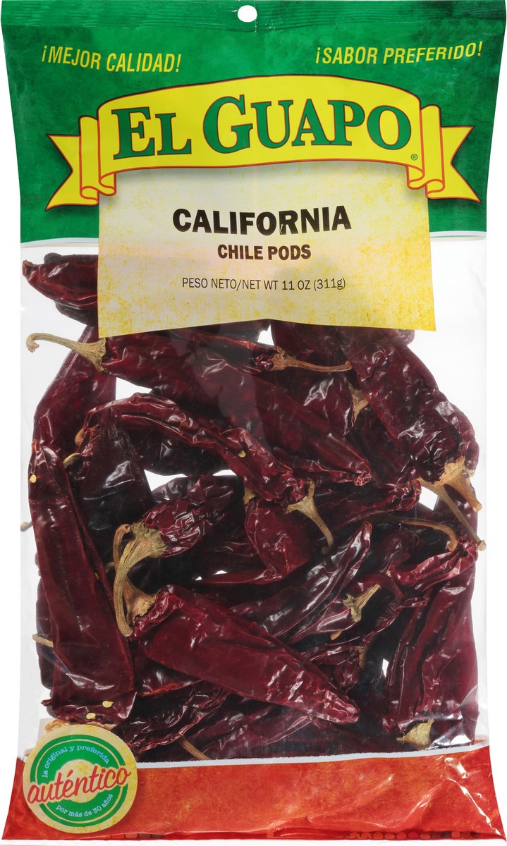 slide 5 of 9, El Guapo California Chile Pods, 11 oz