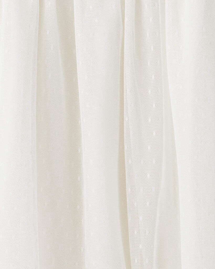 slide 2 of 3, Oshkosh Girls Short-Sleeve Tulle Dress - White White 8, 1 ct