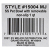 slide 2 of 5, Meijer Stainless Steel Pet Bowl with Non-Slip Ring, 1 qt