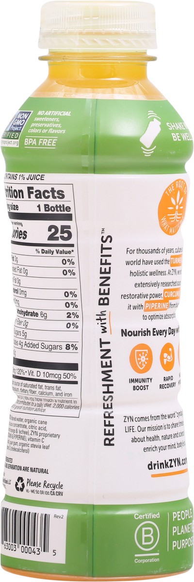 slide 8 of 11, ZYN Immunity & Recovery Mango Lychee Flavor Infused Beverage 16 fl oz, 16 fl oz