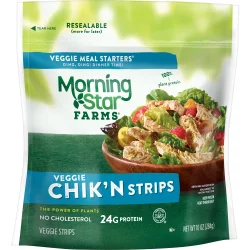 MorningStar Farms Meal Starters Meatless Chicken Strips, Plant Based Protein Vegan Meat, Original